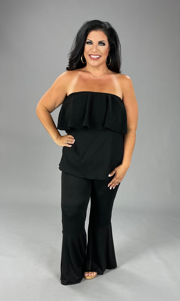 71 OS-A {Midnight Desires} SALE O/S Black Top Plus Size 1X 2X 3X