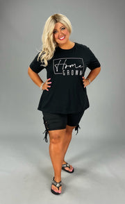 32 GT-D {Home Grown} Black Graphic Tee PLUS SIZE 3X