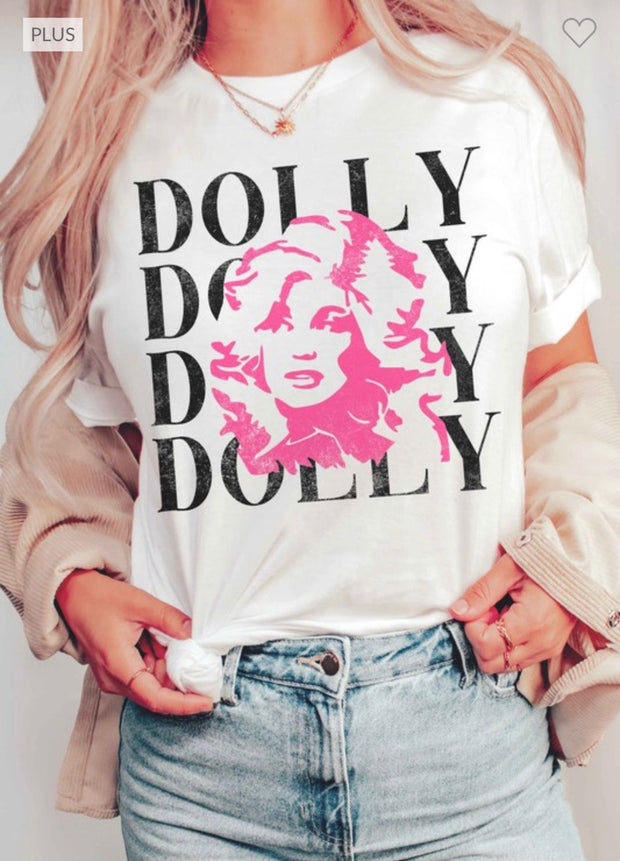 76 GT-S {Dolly Dolly Dolly} White/Black Print Graphic Tee PLUS SIZE XL 2X 3X