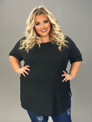 18 SSS {All You Ever Wanted} Black Scoop Neck Tunic  EXTENDED PLUS SIZE 4X 5X 6X