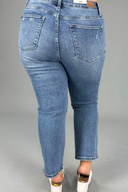 BT-99 {Judy Blue} MId-Rise Cropped Bootcut Jeans PLUS SIZE 14 16