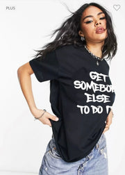 79 GT {Get Somebody Else} Black Graphic Tee PLUS SIZE 1X 2X 3X