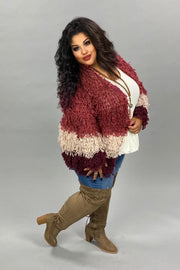 23 OT-C {Think It Over} Mauve Plum Cardigan SALE!! PLUS SIZE XL/2X 2X/3X