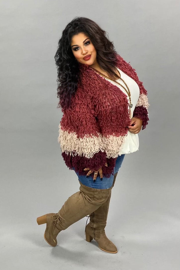 23 OT-C {Think It Over} Mauve Plum Cardigan SALE!! PLUS SIZE XL/2X 2X/3X