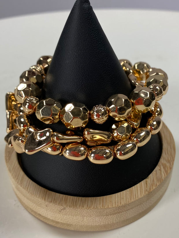 BRACELET {Always Shining} Gold Beaded Bracelet Set