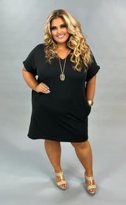 65 SSS-V {Midnight Special} SALE!! Solid Black Tunic w Pockets PLUS SIZE 1X 2X 3X