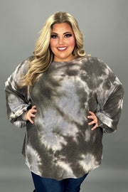 31 PLS {Live For Tie Dye} Charcoal Tie Dye Tunic EXTENDED PLUS SIZE 3X 4X 5X