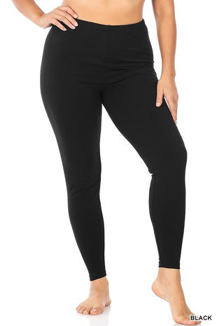 LEG-79 {Now Worries In Sight} Black Zenana Leggings PLUS SIZE 3X