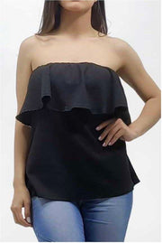 71 OS-A {Midnight Desires} O/S Black Top Plus Size 1X 2X 3X