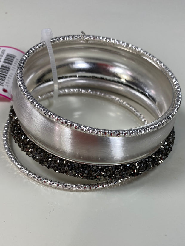BANGLES {Lead With Confidence} Silver Extra Large Bangles