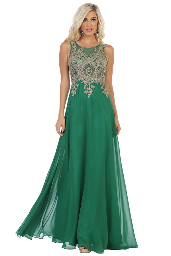 LD-F {Dance & Dream} Emerald Sequin Gown EXTENDED PLUS SIZE 24