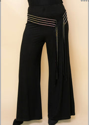 BT-R {Vocal Found My Forever} Black Dress Pants w/Stud Fringe PLUS SIZE XL 2X 3X
