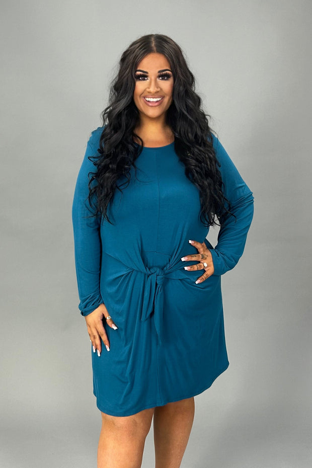 SLS-G  {All Is Well} Marine Blue Dress With Front Tie Detail SALE!!!