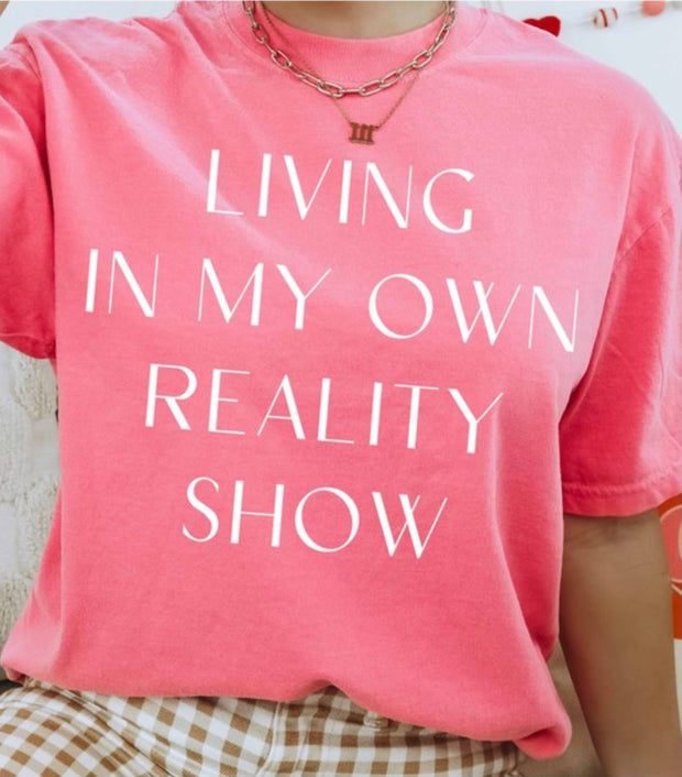 25 GT-W {My Own Reality Show} Hot Pink Graphic Tee PLUS SIZE 1X 2X 3X
