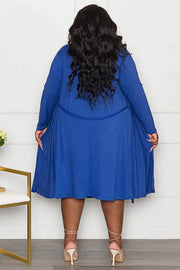 16 SET {Front Page Fashion} Blue Tank Dress & Cardigan EXTENDED PLUS SIZE 4X