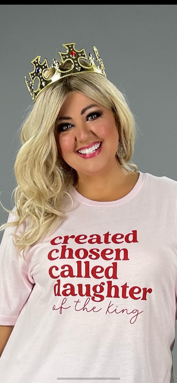 11 GT-D {Created Chosen Called} Pink Graphic Tee PLUS SIZE 3X