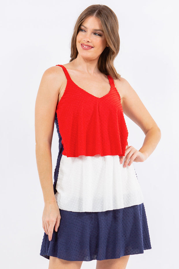 25 SV-A {As Long As It Takes} Red White & Blue Tiered Dress PLUS SIZE 1X 2X 3X