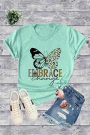 30 GT {Butterfly Embrace} Mint Graphic Tee PLUS SIZE XL 2X