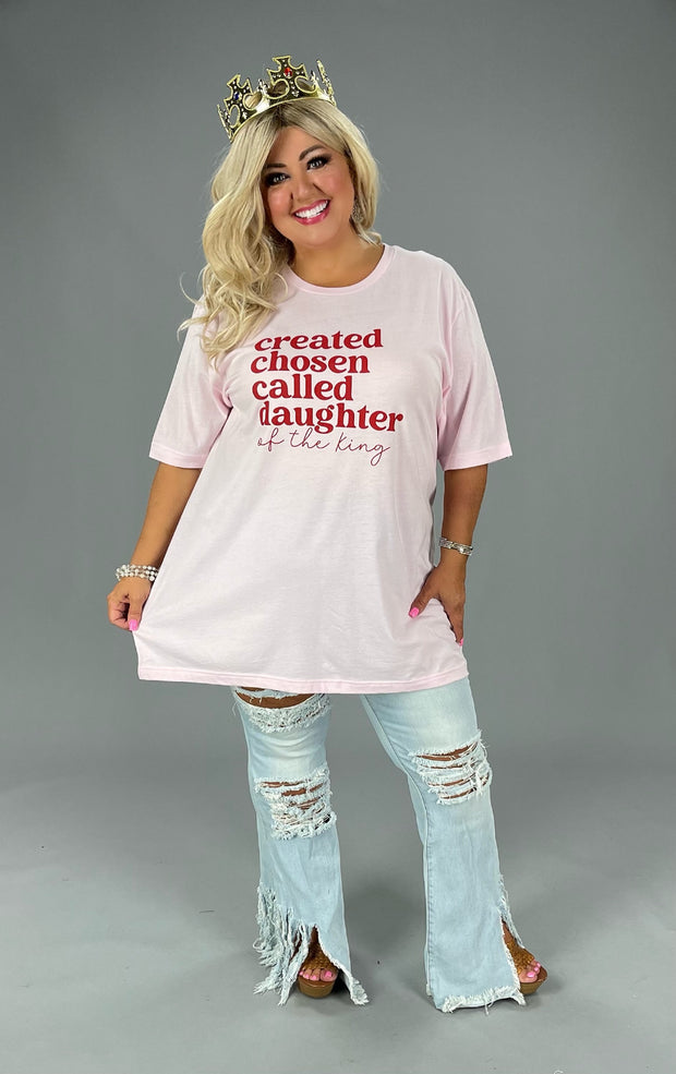 11 GT-D {Created Chosen Called} Pink Graphic Tee PLUS SIZE 3X