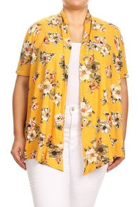 Size 3X Sexy Diva Mustard Casual Top