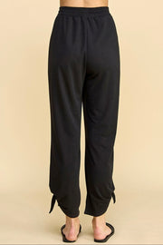 BT-S {Out Of Excuses} Black Split Tied Jogger Pants PLUS SIZE 1X 2X 3X