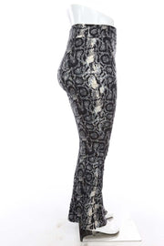 BT-F {Get Dangerous} Black Snakeskin Bell Bottom Pants PLUS SIZE XL 2X 3X