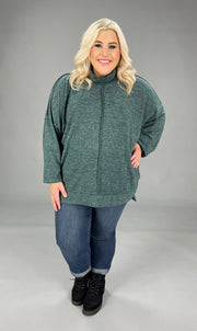 45 SLS-D {My Favorite Sweater} SALE!! Hunter Green Fleece Sweater PLUS SIZE 1X 2X 3X