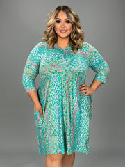 15 PQ {Season Of Love} Mint Floral Babydoll Dress PLUS SIZE 1X 2X 3X