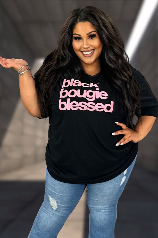 28 GT-Z {Black Bougie Blessed} Black Graphic Tee PLUS SIZE 1X 2X 3X