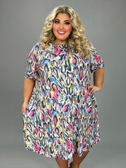 100 PSS {Adventurous Choice} Multi-Color Snake Print Dress EXTENDED PLUS SIZE 2X 3X 4X  TRUE TO SIZE!!