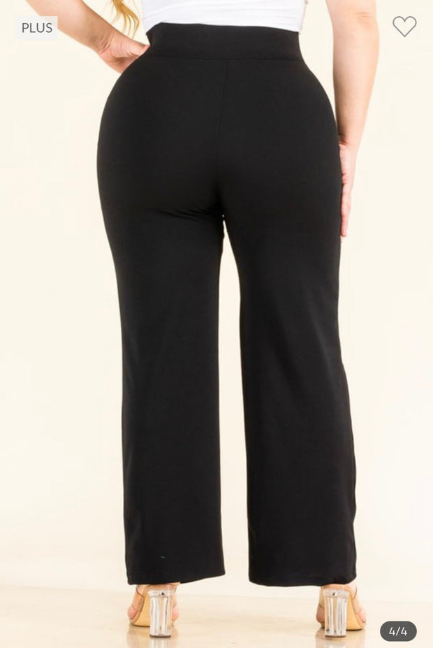 BT-Z {Pretty Views}  Black Front Seam Pants CURVY BRAND!!! EXTENDED PLUS SIZE XL 2X 3X 4X 5X 6X (True To Size)