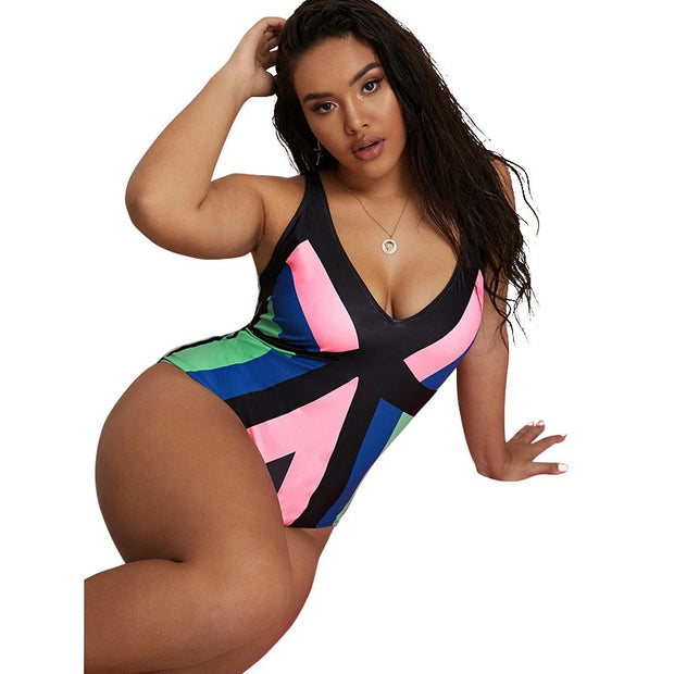 SWIM-R {Surf City} Black Tankini Swimsuit EXTENDED PLUS SIZE 4X