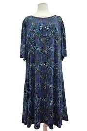 11 PSS {Going With The Flow} Black/Multi-Color Print Dress EXTENDED PLUS SIZE 3X 4X 5X