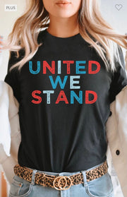 15 GT-G {United We Stand} Black Graphic Tee PLUS SIZE 2X 3X