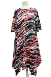 22 PSS {Reason To Stay} Black Multi-Color Print Dress EXTENDED PLUS SIZE 4X 5X 6X