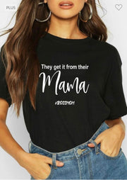 36 GT-H {Get It From Their Mama} Black Graphic Tee PLUS SIZE 1X 2X 3X