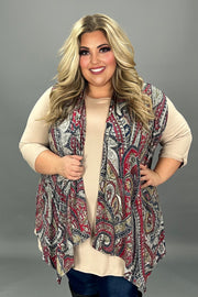 23 OT-R {Called Out} Multi-Color Paisley Vest EXTENDED PLUS SIZE 3X 4X 5X