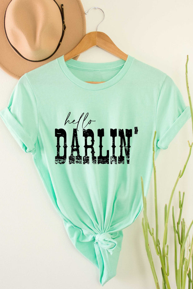 99 GT {Hello Darlin'} Mint Graphic Tee PLUS SIZE 1X 2X 3X