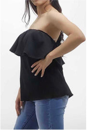 71 OS-A {Midnight Desires} O/S Black Top Plus Size 1X 2X 3X