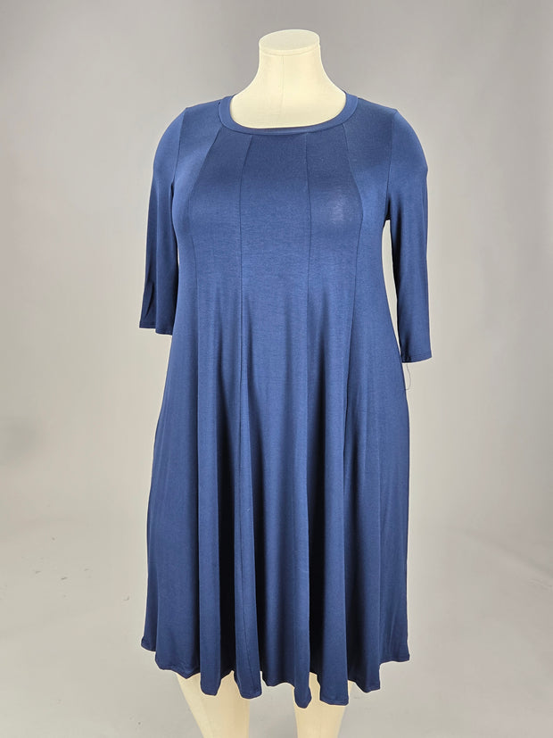 69 SQ {Playing For Keeps} Navy Pleated A-Line Dress PLUS SIZE 1X 2X 3X 1X 69 SQ {Playing For Keeps} Navy Pleated A-Line Dress PLUS SIZE 1X 2X 3X 1X
