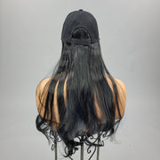 {Genesis} Black Long Baseball Hat Wig  SALE!!!