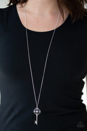 PAPARAZZI (63) {Got It On Lock} Necklace & Earrings