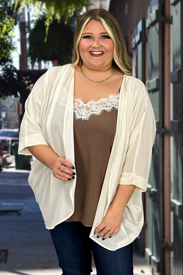 Cream shrug 2025 plus size