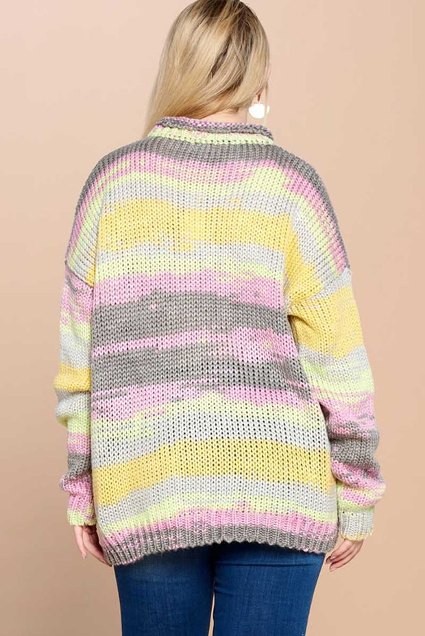 CP-X {Thanks To U} Knit Sweater with  Yellow/Pink Colors
