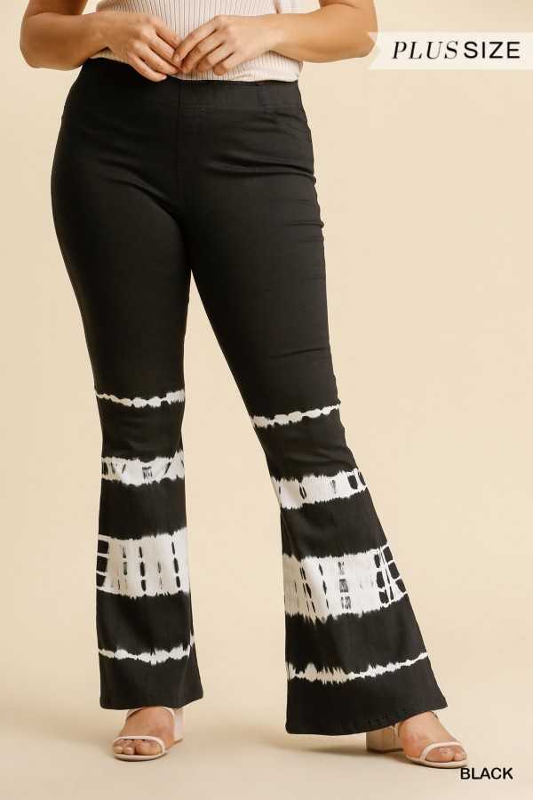 LEG-X {Right Attitude} "UMGEE" Black Tie-Dye Pants PLUS SIZE XL 1XL 2XL  SALE!!!!
