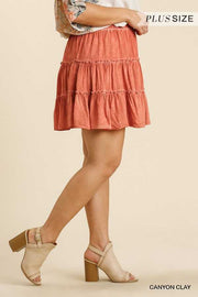 BT-C {Party People} "UMGEE" Canyon Rust  ***SALE**^Clay Mini Skirt PLUS SIZE XL 1XL 2XL