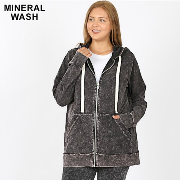 OT-G {Worth The Wait} Charcoal Grey Mineral Wash  PLUS SIZE 1X 2X 3X