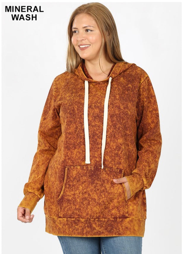 HD-M {Bonfire Nights} Desert Mustard  Mineral Wash Hoodie