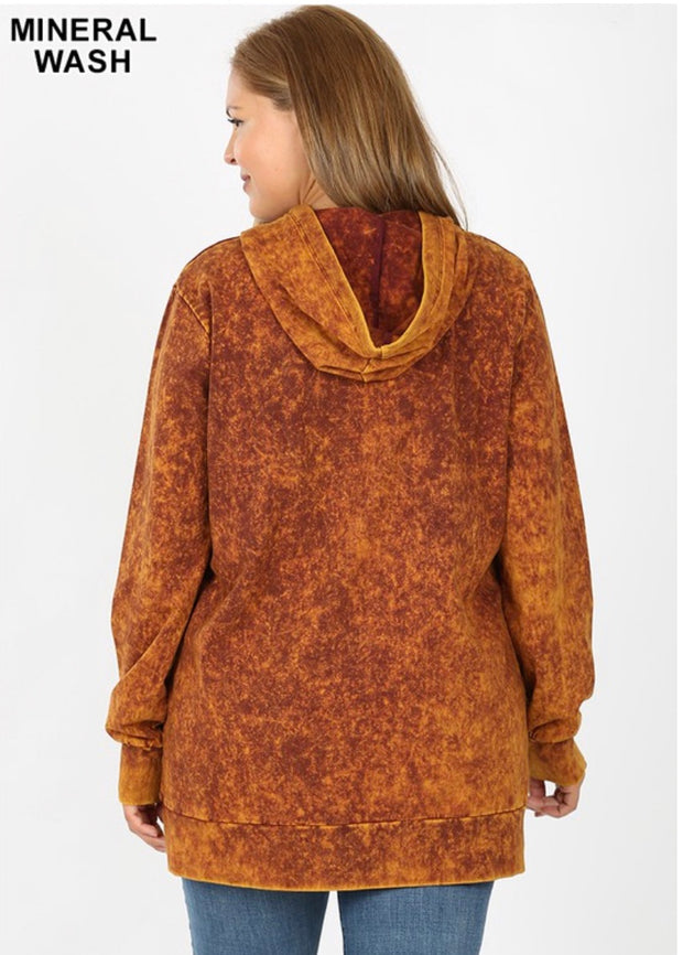 HD-M {Bonfire Nights} Desert Mustard  Mineral Wash Hoodie