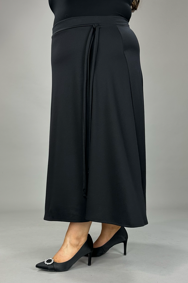 BT-M {Nothing Compares To You} Black Overlap Skirt